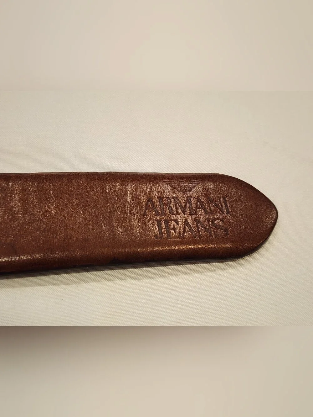 Armani Jeans Men's Brown Leather Belt